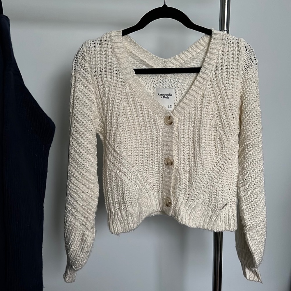 Abercrombie & Fitch Balloon Sleeve Cardigan